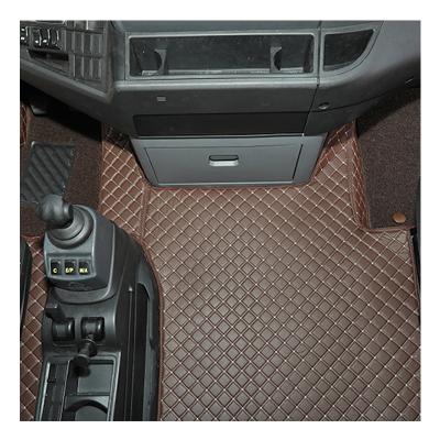 China Brief & Single Color Leiling Four Season Truck Brick Leather Lattice Surrounding All Floor Mat Cherise Car Interior for sale