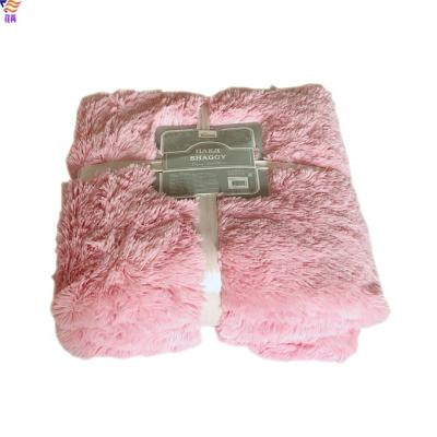 China Plush Fleece Anti-pilling Long Shaggy Warm Soft Fur Throw Luxury Blanket for sale