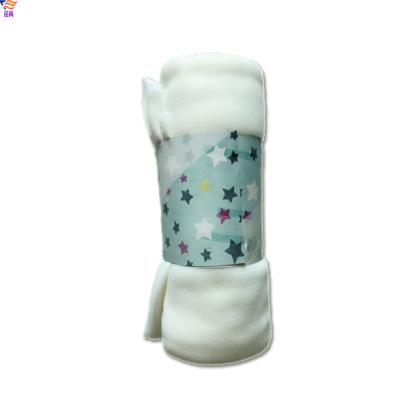 China White 100% Polyester Anti-pilling Promotion Micro Fleece Throw Blanket for sale