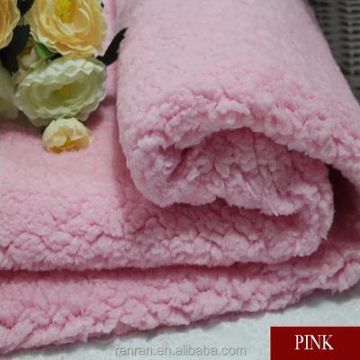 China Memory Polyester Sherpa Pile Fleece Fabric For Linging Jacket for sale