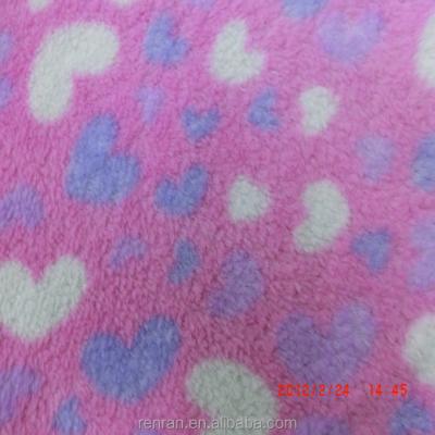 China Memory Soft Printed Coral Fleece Fabric For Cover for sale