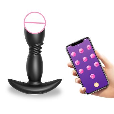 China Medical Silicone Butt Plug Multi Frequency Wireless Remote Control Anal Butt Plug Butt Pushing Butt Plug for sale