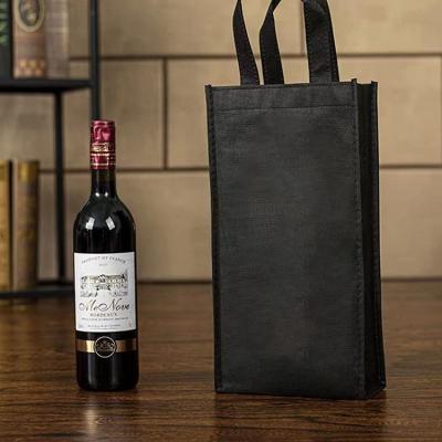 China Non woven non woven shopping bag for wine wholesale simple printing accept customized logo for sale