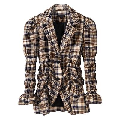 China Long sleeve blazer 2021 fashion plaid blazer autumn temperament suit wrinkle female thin sequins show QUICK DRY for sale