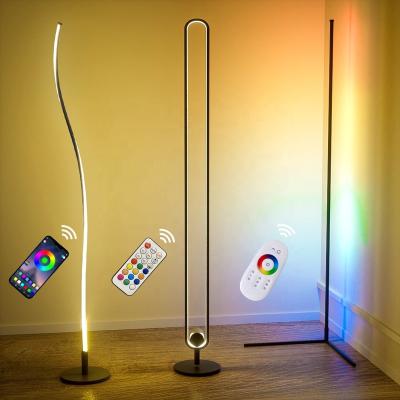 China EUROPEAN Modern Floor Lamp RGB Corner Floor Lamp Led Nordic RGB Floor Lamp for sale