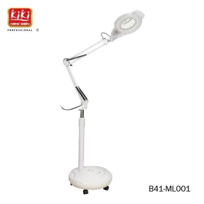 China Kiki Beauty Floor Stand 120Pcs Lighting Led Lamp Lampara De Aumento Professional Magnifying Magnifier For Beauty Salon Use for sale