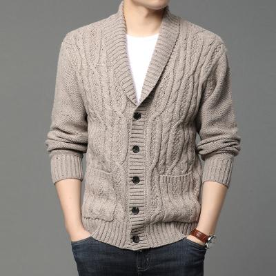 China V-collar sweater anti-pilling long sleeve knitwear cardigan men's clothing fashion men's knitted sweater blend polyester for sale