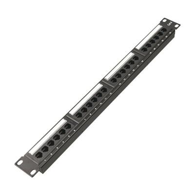 China Blank Network Cabling System 1U Network UTP CAT6 CAT5e 24 Ports Patch Panel for sale