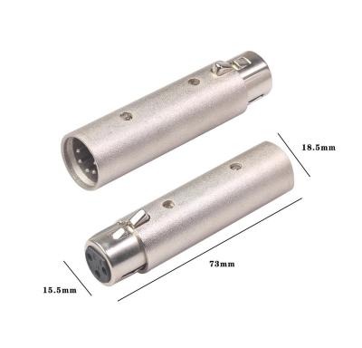 China Commercial 3PIN XLR Female to 5PIN XLR Male DMX Microphone Adapter Converter for sale