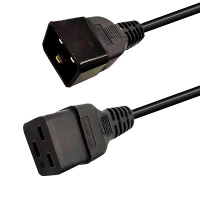 China Commercial IEC C19 To VDE C20 250V Electronic Extension Power Cord Cable for sale