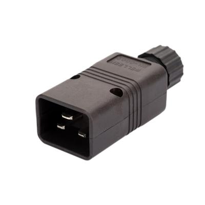 China IEC 320 C20 16A Male Commercial Rewireable AC Power Adapter Plug Connector for sale