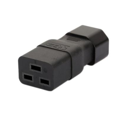 China Commercial IEC Power Adapter, IEC C14 Male To IEC 320 C19 AC Power Adapter Converter for sale