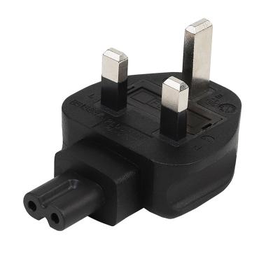 China Commercial IEC Power Adapter Converter, UK Fuse 13A Male To IEC 320 C7 AC Power Adapter Connector for sale