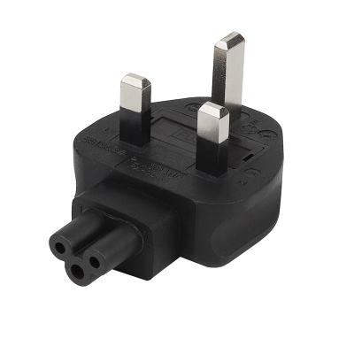 China Commercial IEC Power Adapter , UK Fuse 13A Male To IEC 320 C5 AC Power Adapter Converter for sale