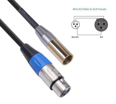 China Commercial MINI 3pin XLR male to female XLR cable HIGH FIDELITY XLR audio extension microphone cable for sale