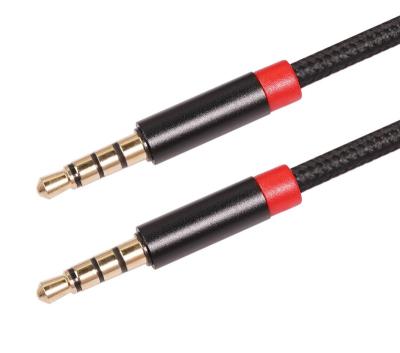 China Commercial high end 3.5mm 4 pole male to AUX audio cable. male microphone for sale