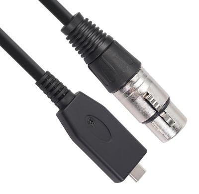 China Commercial USB3.1 Type C Male To Female XLR 3PIN Microphone Cable for sale