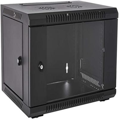 China SPCC Cold Rolled Steel Wall Mount Cabinet Enclosure Cheap 6U Glass Server Rack for sale