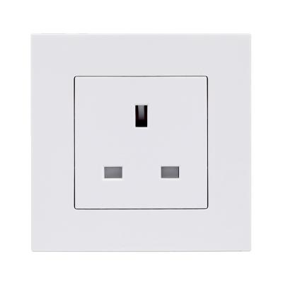 China 1 Strip UK Commercial Power 13A 250V Faceplate Wall Socket Outlet 86x86mm for sale