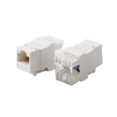 China Commercial UTP CAT6 Network 180 Degree Unshielded Keystone Jack for sale