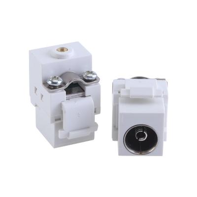 China TV Commercial Coaxial Connector Keystone Jack For Wall Plate Face Plate Outlet for sale