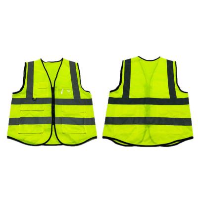 China Custom 2 Pockets Reflective High Visibility Practicability Safety Reflective Vest With Reflective Markings for sale