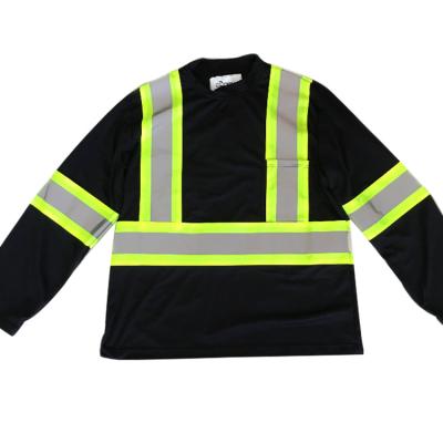 China High Visibility Polo T-shirt Safety Workwear Wholesale Fluorescent Reflective Clothing for sale