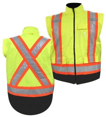 China New Design Reflective Hi Vis Reflective 3 in 1 Detachable Safety Windproof Waterproof Jacket for Men for sale