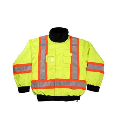 China Hi Vis Road Safety Jacket Reflective Winter Safety Jacket With Reflector for sale