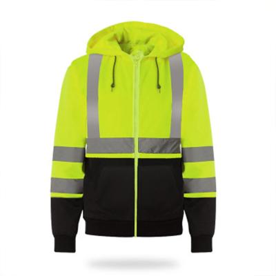 China Factory Directly Sale Polyester Safety Reflective Hoodie 100% Work Reflective Hoodie for sale