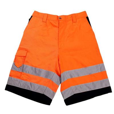 China Reflective Manufacturing Provide Hi Strength OEM Reflective Safety Work Short Pants With Pockets for sale