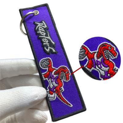 China For Main Holder /promotional Gift Aircrew Cloth Woven Embroidery Keychains With Customize Color Key Ring / Cartoon Charms Jet Tag Keytag Key Chain Custom Logo for sale