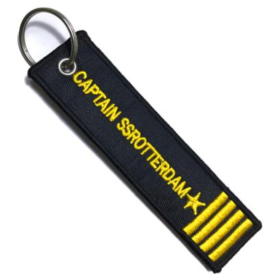 China Modern Wholesale OEM Gift Embroidery Cloth Key Chain High Quality Fancy Custom Embroidered Key Chain for sale