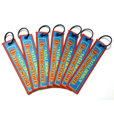 China Modern Custom Design Embroidery Key Chain Advertising Three-Dimensional Creative Chain Logo Keychain Gift for sale