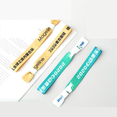 China All Around The World Eco Friendly Wristband With Logo Printing Wristband Polyester Fabric Custom Printing Wristband for sale