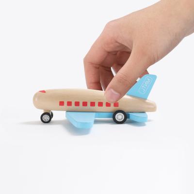 China DIY Educational Wooden Airplane Set Mntl New Pull Back Wooden Airplane Toys Combination Airplane Wooden Airplanes Creative Educational Model Toys for sale