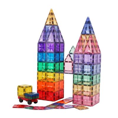 China New Design 120 Pcs Shape Building Magnet Building Tiles BPA Free DIY Star Shape Building Toy 2021 Star Block Magnetic Children Educational Toys for sale