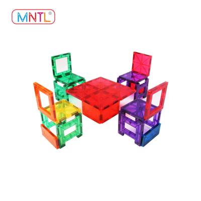 China Educational Toy 60pcs Magnetic DIY Tile Blocks Plastic Building Blocks Toys For Children for sale