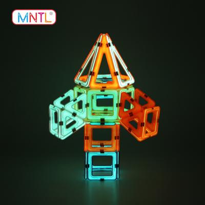 China Building Toy MNTL 56 PCS Glowing Magnetic Constituent Block Educational Toys For Toddler Children for sale