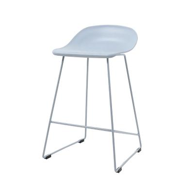 China Modern High Bar Chairs Counter Height Plastic Chair Home Kitchen Plastic Seat Sneaks Metal Frame Bar Chair for sale