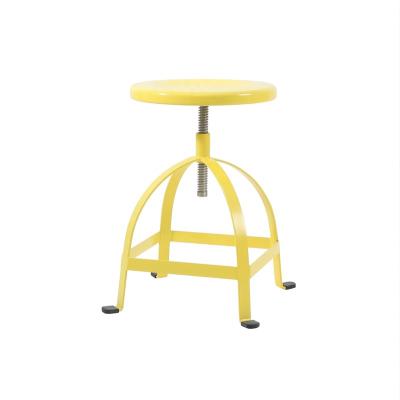 China (Height)Adjustable Novelty Swivel Bar Stools Backless Vintage Loft Metal Legs Industrial Bar Stools for sale