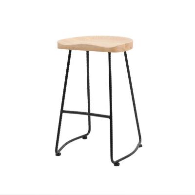 China Modern Minimalist Tractor Bar Stool Metal Kitchen Solid Wood Stools for sale