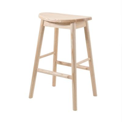 China Nordic high quality solid bar stools simple leisure furniture household solid wood bar stool for sale