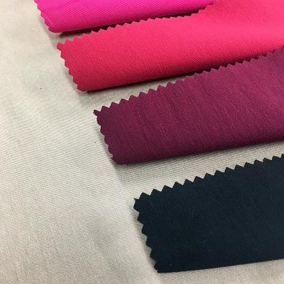 China High elastic 250GSM 250GSM 74% rayon 22% 4% nylon spandex 2/1 twill bengaline fabric for coat pants for sale