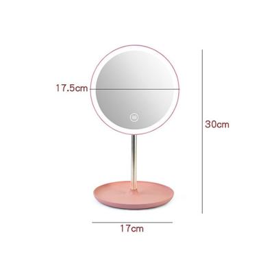 China 3.5 Inch Small Pocket Lighted Mirror For Handbag Makeup Mirror Wall Mounted Touch Screen for sale