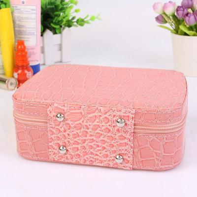 China Women Ladies PU Cosmetic Makeup Case Tote Bag Clear Makeup Bag Fashion Divider Large Travel Make Up Train Custom Removable Fashion Case for sale