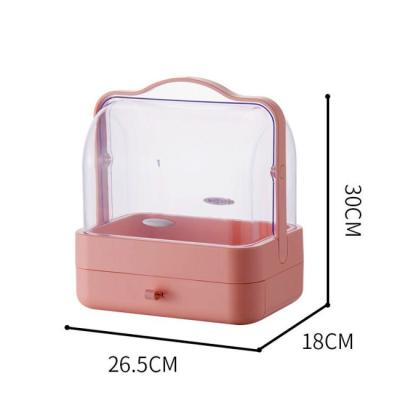 China Dustproof Drawer Large Capacity Easily Organize Your Cosmetics Drawers And Jewelry Display Box Rose for sale