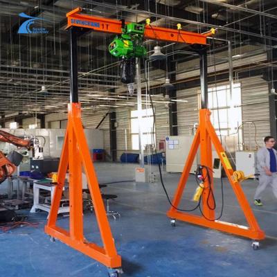 China 1t,2t,3t,5t,7.5t,10t,15t,20t 0.5-20t mini movable a frame gantry crane for sale for sale