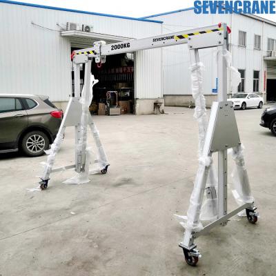 China Light capacity Aluminium Gantry Crane Lifting Fordable Easy Operated Goods Handling Machine for sale