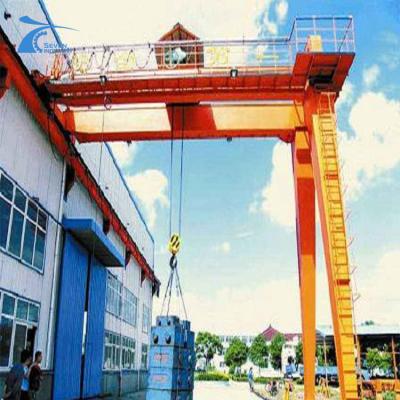 China Semi gantry crane with double girder and hoist trolley for sale